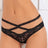 Rene Rofe Crotchless Panties S/M / Black Lace Sexy Cage Crotchless Panties