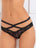 Rene Rofe Crotchless Panties S/M / Black Lace Sexy Cage Crotchless Panties