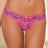 Rene Rofe Crotchless Panties S/M / F-Purple Lace V-Crotchless Thong Panties