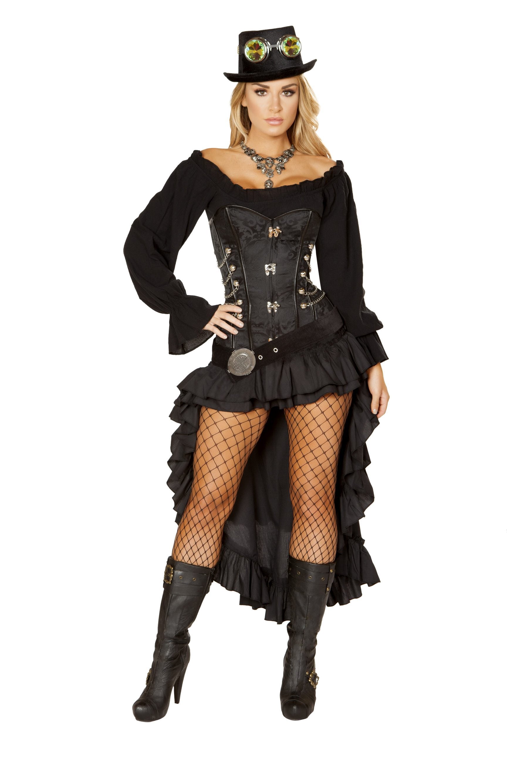 Woman's Pirate Vest With Corset Lace up Front Costume 