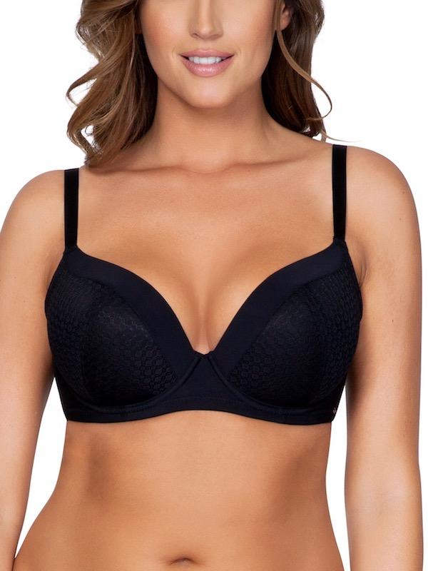 SOLD OUT SOLD OUT 32 / D / Black Deep Plunge Parfait Padded Bra P5411