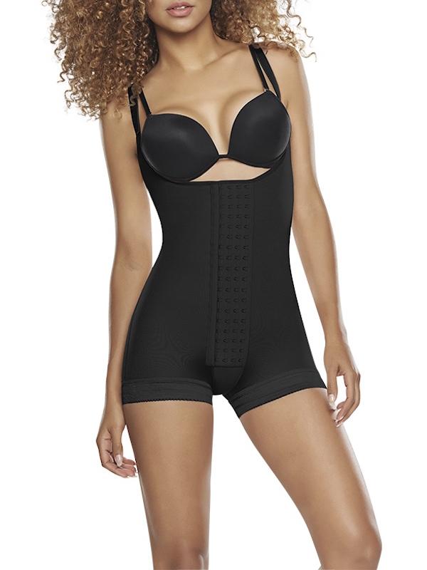 SOLD OUT SOLD OUT XS-30 / Black Slimming Braless Body Shaper Girdle in Boyshort