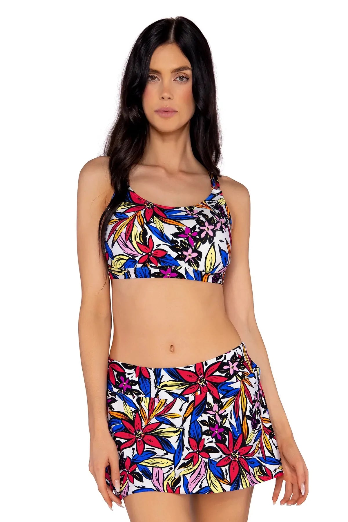 Sunsets "Brands,Swimwear" Sunsets Bold Blossom Sporty Swim Skirt