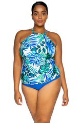 Sunsets Escape "Brands,Swimwear" 14 / SEASC / 560T Sunsets Escape Seascape Harlow High Neck Tankini