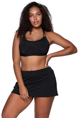 Sunsets Escape "Brands,Swimwear" Sunsets Black Sporty Swim Skirt