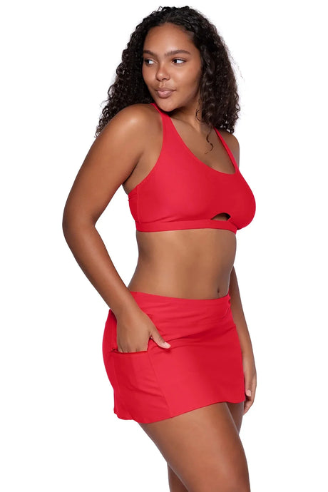 Sunsets Escape "Brands,Swimwear" Sunsets Geranium Sporty Swim Skirt