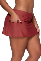 Sunsets Escape "Brands,Swimwear" Sunsets Tuscan Red Sporty Swim Skirt