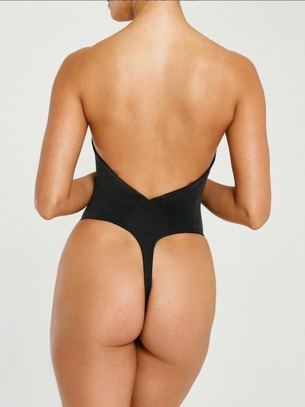 Va Bien Bodysuits 32 / C / Nude Va Bien Backless Strapless Thong Bodysuit Shapewear