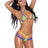 Viviaca Swim Micro Bikini One Size / Multi Micro Bikini Top G-String Set