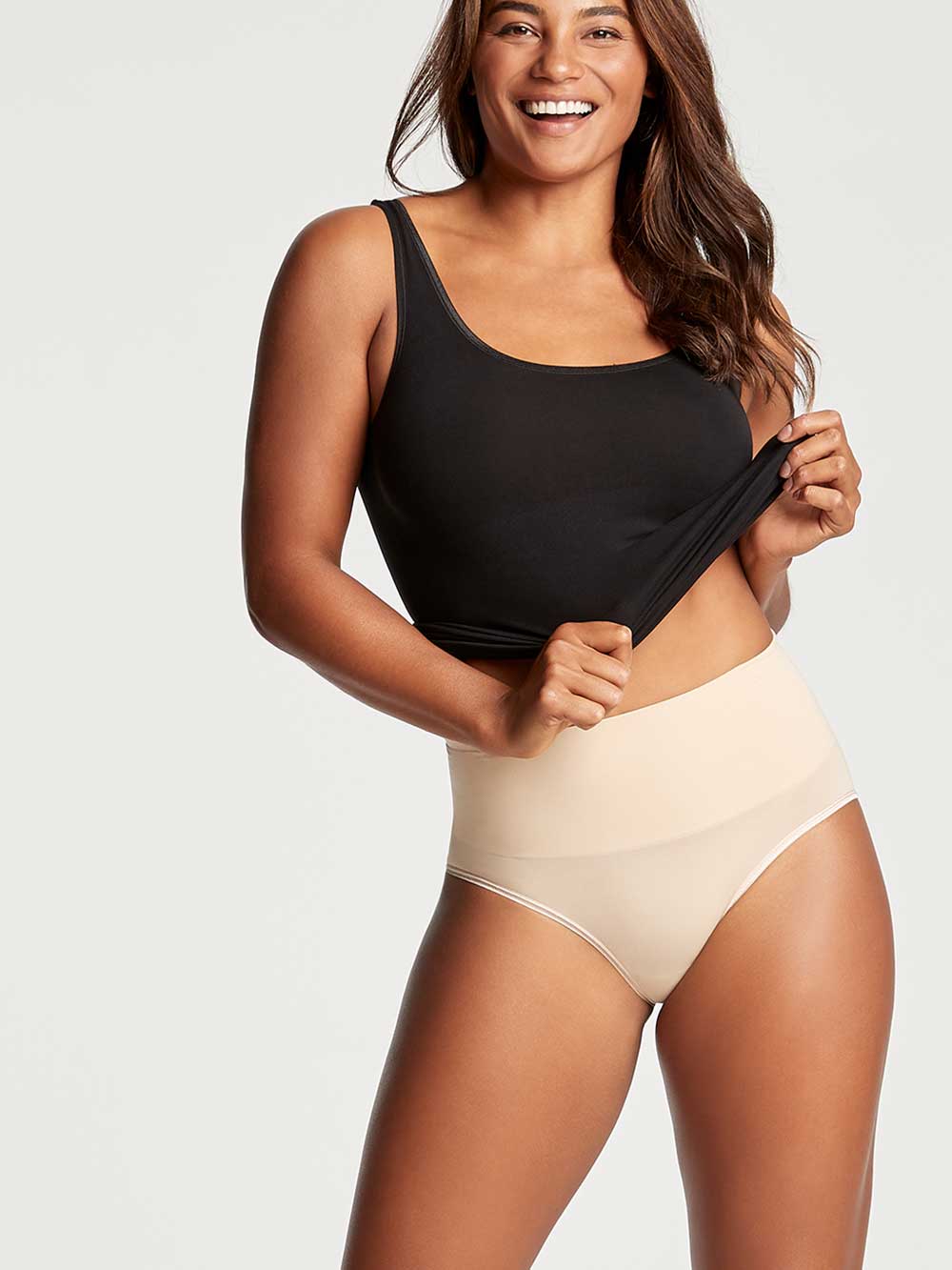 Knee-Length Body Shaper with Firm Compression - HauteFlair